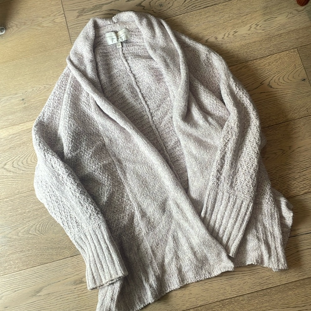 Light pink knit cardigan